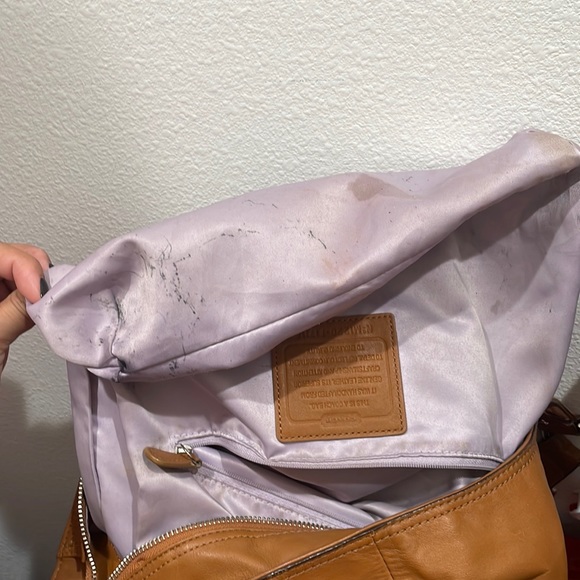 *Used* Coach Leather Boho Bag with adjustable shoulder strap- Camel Color - Picture 15 of 17